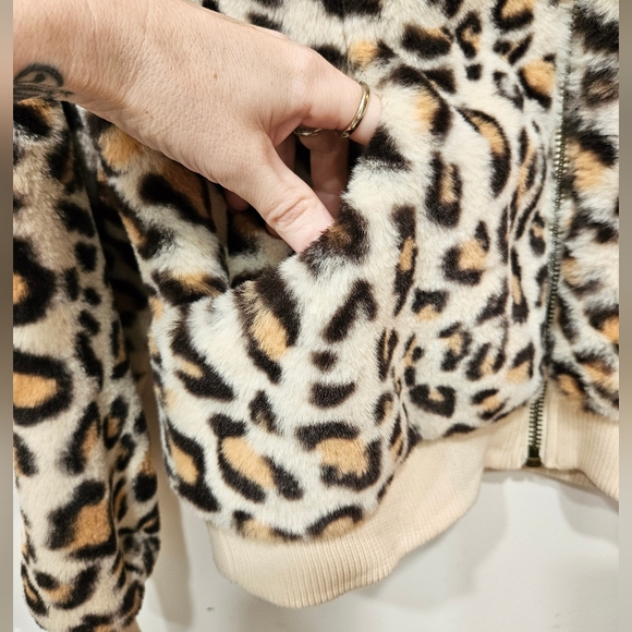 ✨️CHASER LEOPARD PRINT FULL ZIP BOMBER JACKET SZ S✨️ - Picture 7 of 8